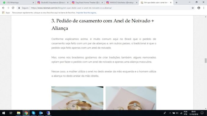 Noiva com anel de noivado, e o noivo pode usar um anel tambem? 1