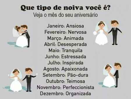 Que tipo de noiva vocÊ É? - 1