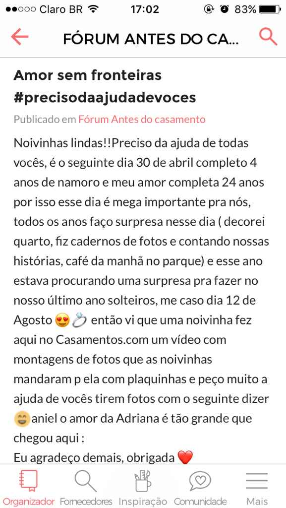 Amor sem fronteiras #surpresapnoivo preciso de vocês - 1