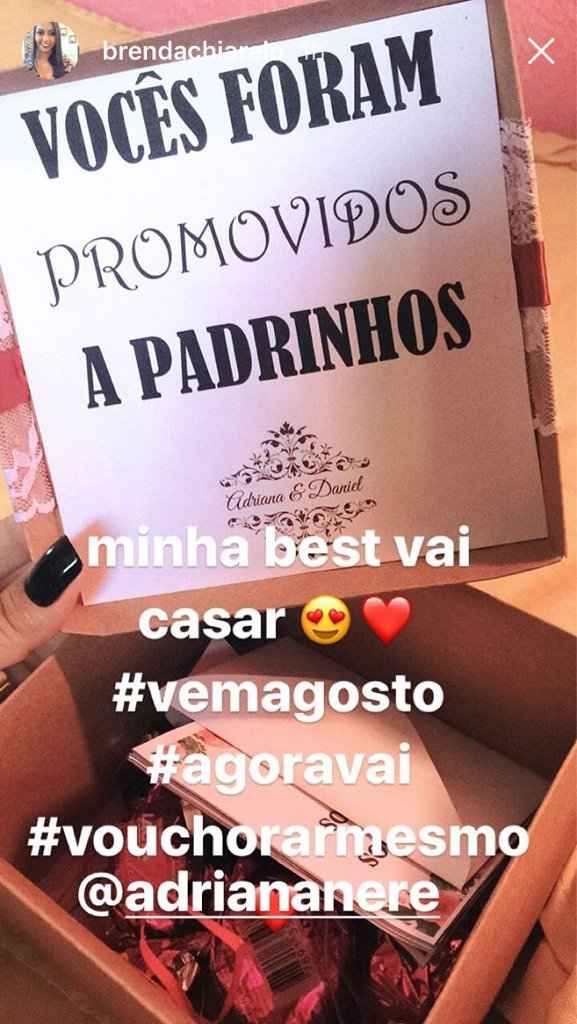 Convite dos padrinhos - caixa - 2