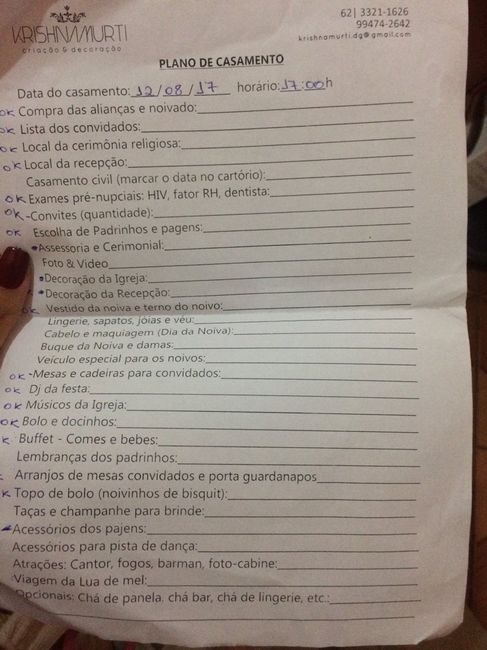 Checklist organizar um casamento 💍 - 2