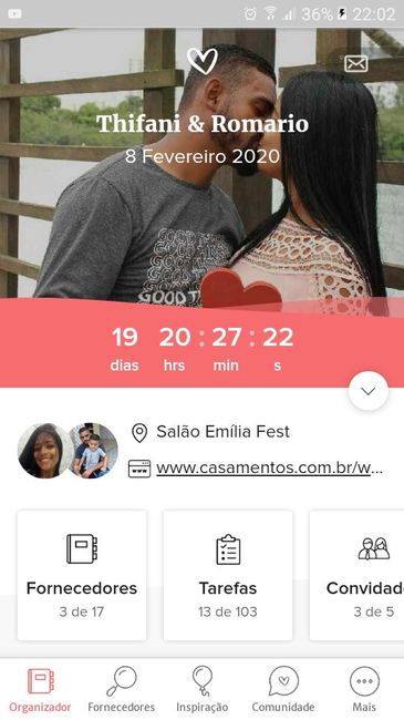 Falta pouco + entrega do convite de padrinhos. 2