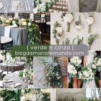 minha inspiração para decoração: cinza e folhagens verdes