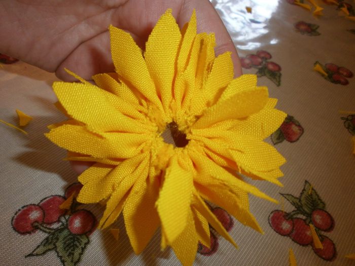 Flor de tecido - passo 5