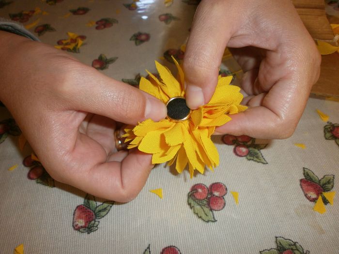 Flor de tecido - passo 6