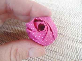 Botão de rosa de tecido - passo 7