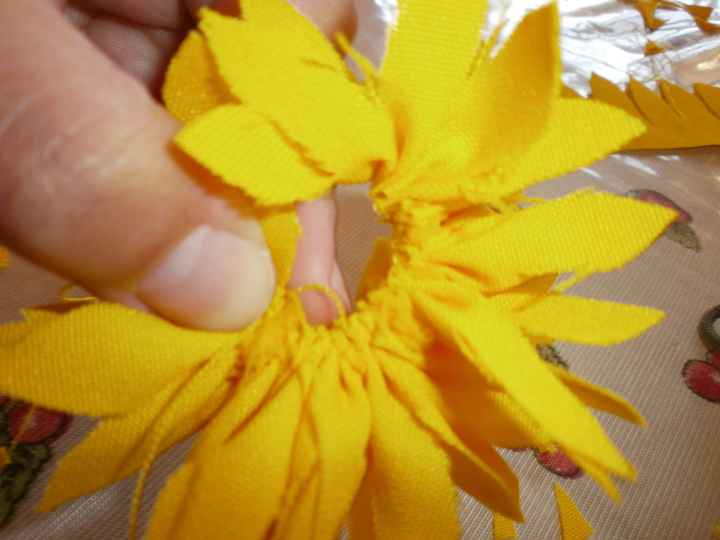 Flor de tecido - passo 4