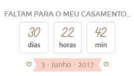 E o casamento tah chegando....