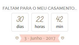 E o casamento tah chegando....