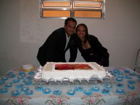 Com o bolo