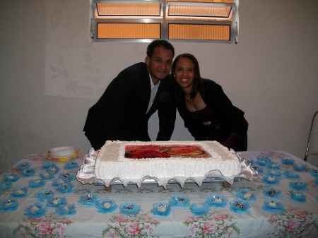 Com o bolo