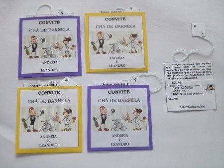 Convite chá de barnela!