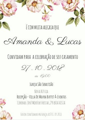 Primeira parte dos meus Convites✔ 2