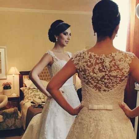 Vestido de noiva com rendado