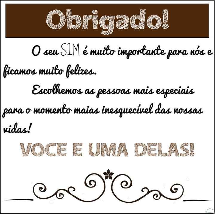 Convite - Obrigada