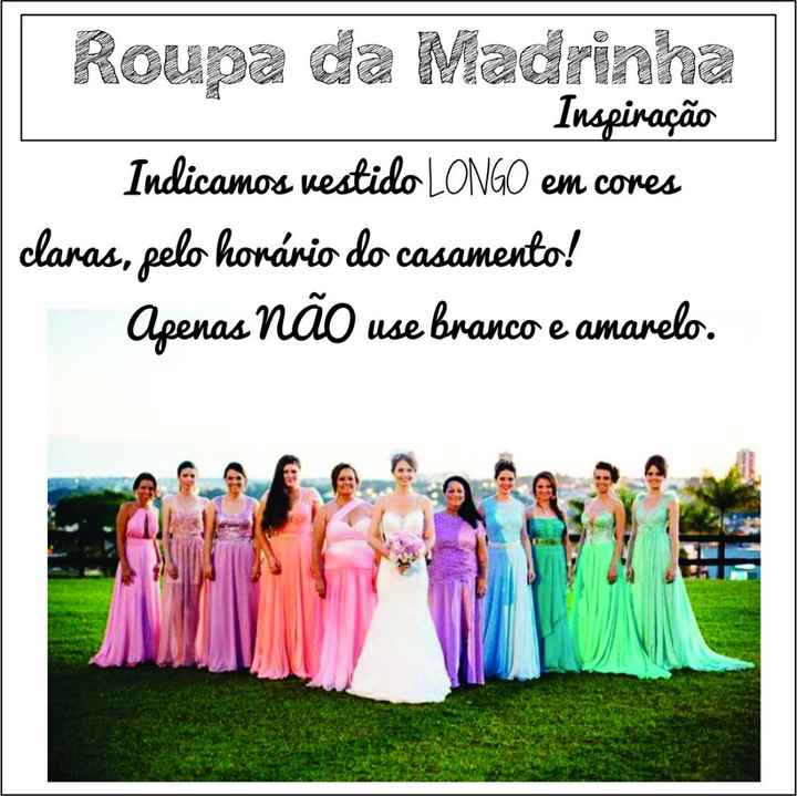 Convite - Roupas madrinhas
