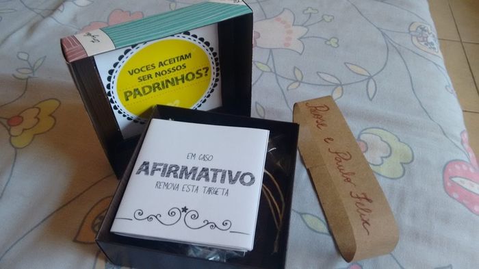 Caixinha Padrinhos Aberta