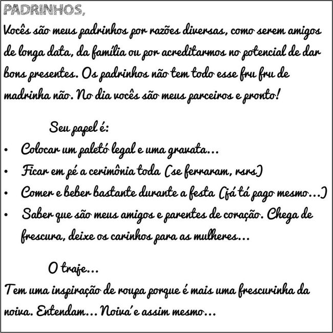 Convite - Padrinhos