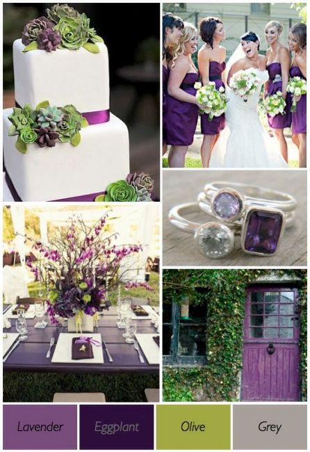 Paleta lilas e roxa