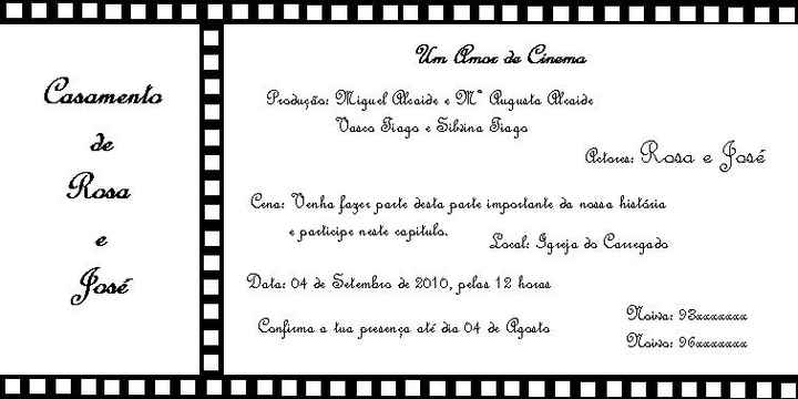 CASAMENTO COM TEMA FILME