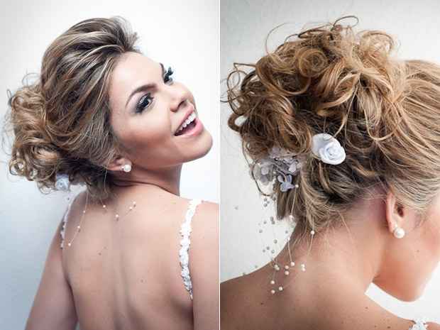 Cabelo de noiva preso