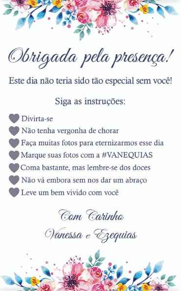Agradecimento - Preciso alterar (bem vivido/bem casado), trocar a # Para #NINAKIA