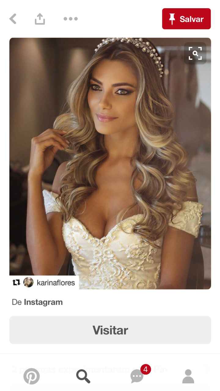 Casar com cabelo solto/semipreso - 1