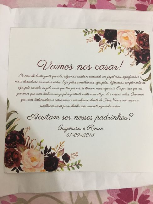 Ajuda mensagem para padrinhos 1