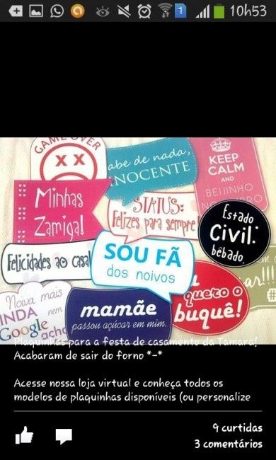 Placas para fotos na festa. Tenho o modelo, quer? - 2