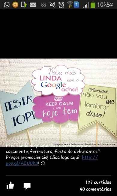 Placas para fotos na festa. Tenho o modelo, quer? - 4