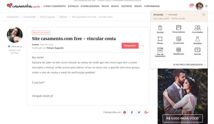 Passo 1 - vá no seu perfil 