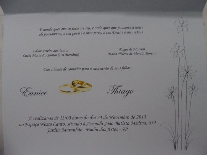 convite de casamento 