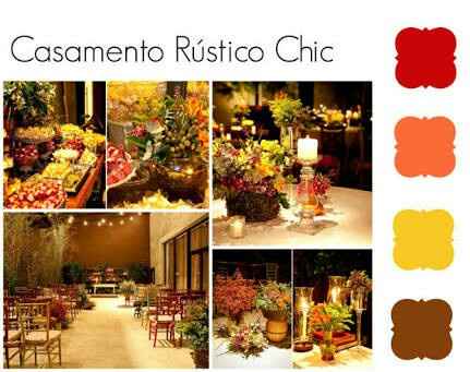 Que tons combinam para casamento rustico de dia? - 4