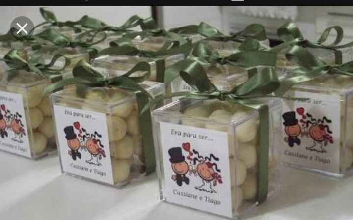 Lembrancinhas caixinha doces e bem casado - 7