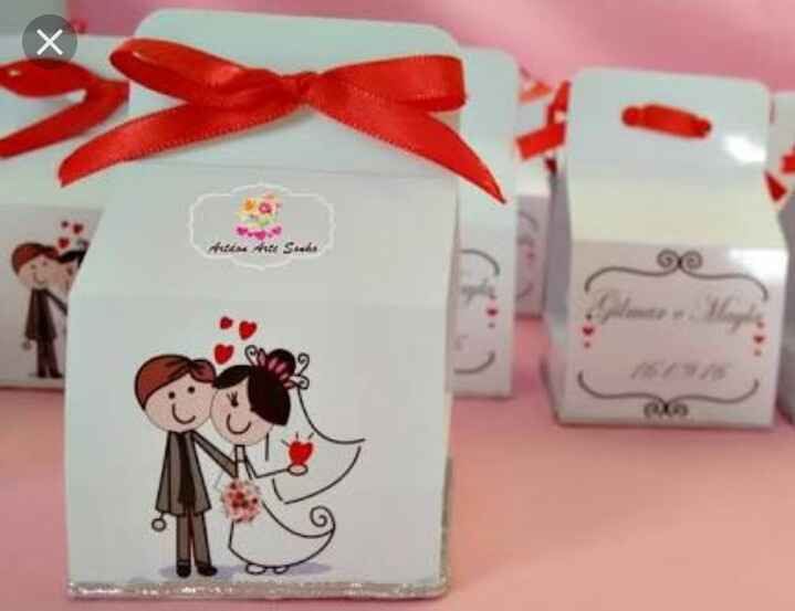 Lembrancinhas caixinha doces e bem casado - 8