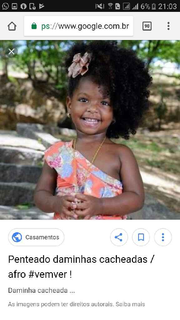 Penteado da daminha - 2
