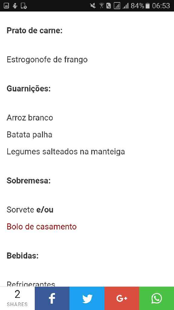 Cardápio - 2