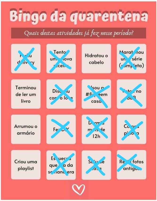 Bingo da quarentena: quem se atreve? #NoivasEmCasa - 1