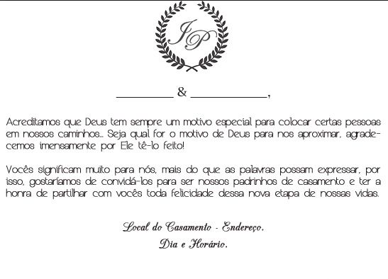 Texto Convite.. (padrinhos) 1