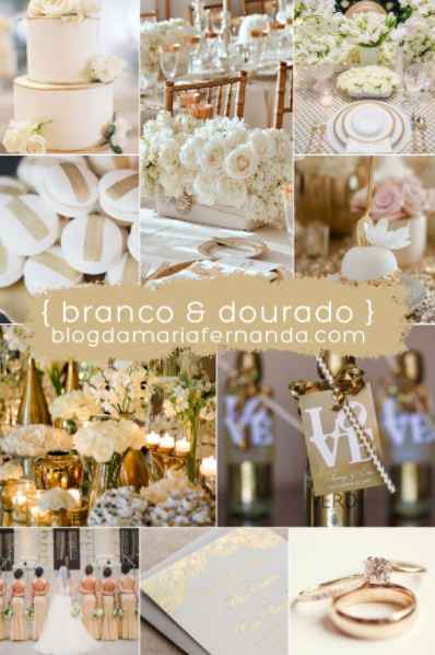 Branco e dourado