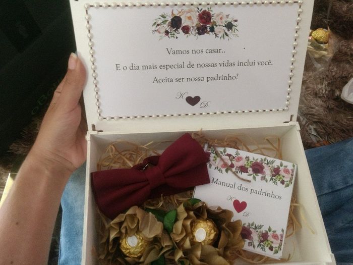 caixa convite de Padrinhos, vem ver !!! - 1
