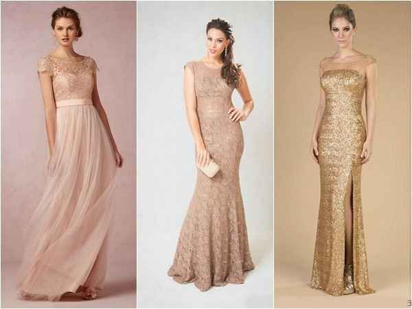 blush, nude e dourado