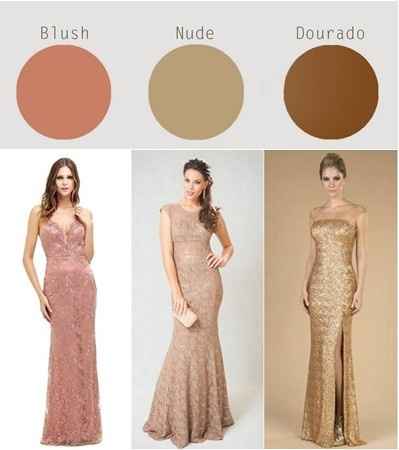 PALETA DE CORES VESTIDO MADRINHAS