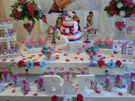 Meu noivado - tema love birds rosa e azul - 6