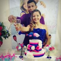 Meu noivado - tema love birds rosa e azul - 1