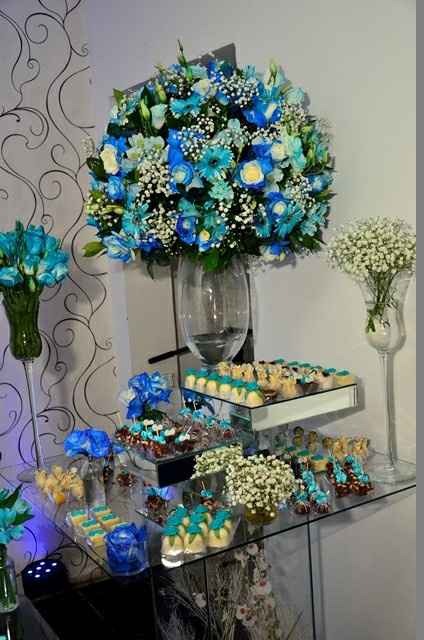 Decoração do buffet azul - 2