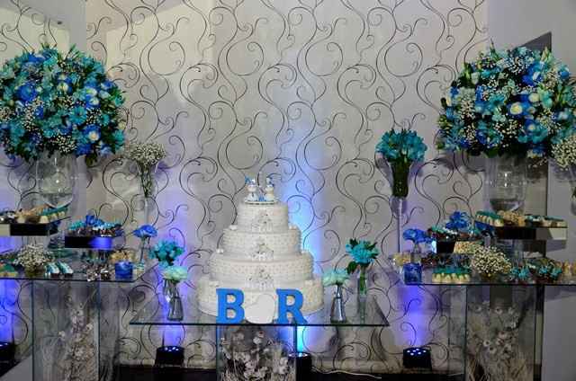 Decoração do buffet azul - 3