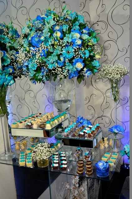 Decoração do buffet azul - 4
