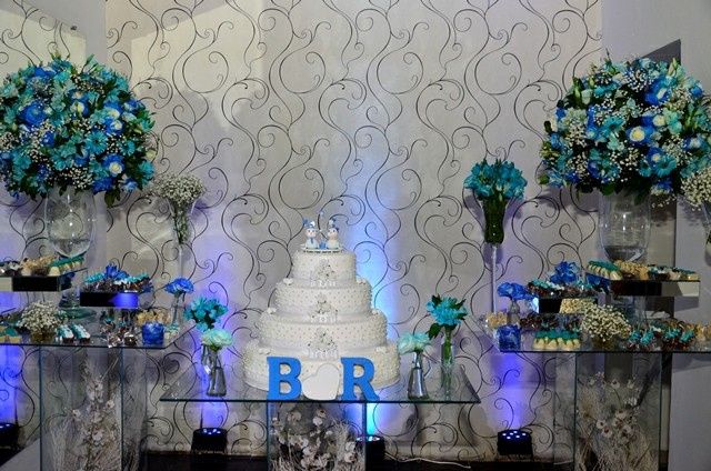 Decoração do buffet azul - 3