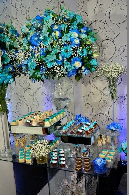 Decoração do buffet azul - 4